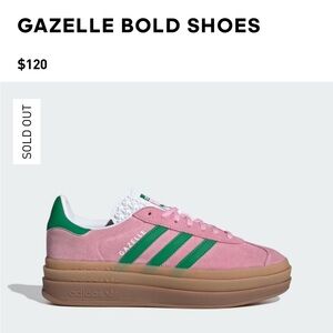 Adidas Gazelle Bold Pink and Green Women's Sneaker